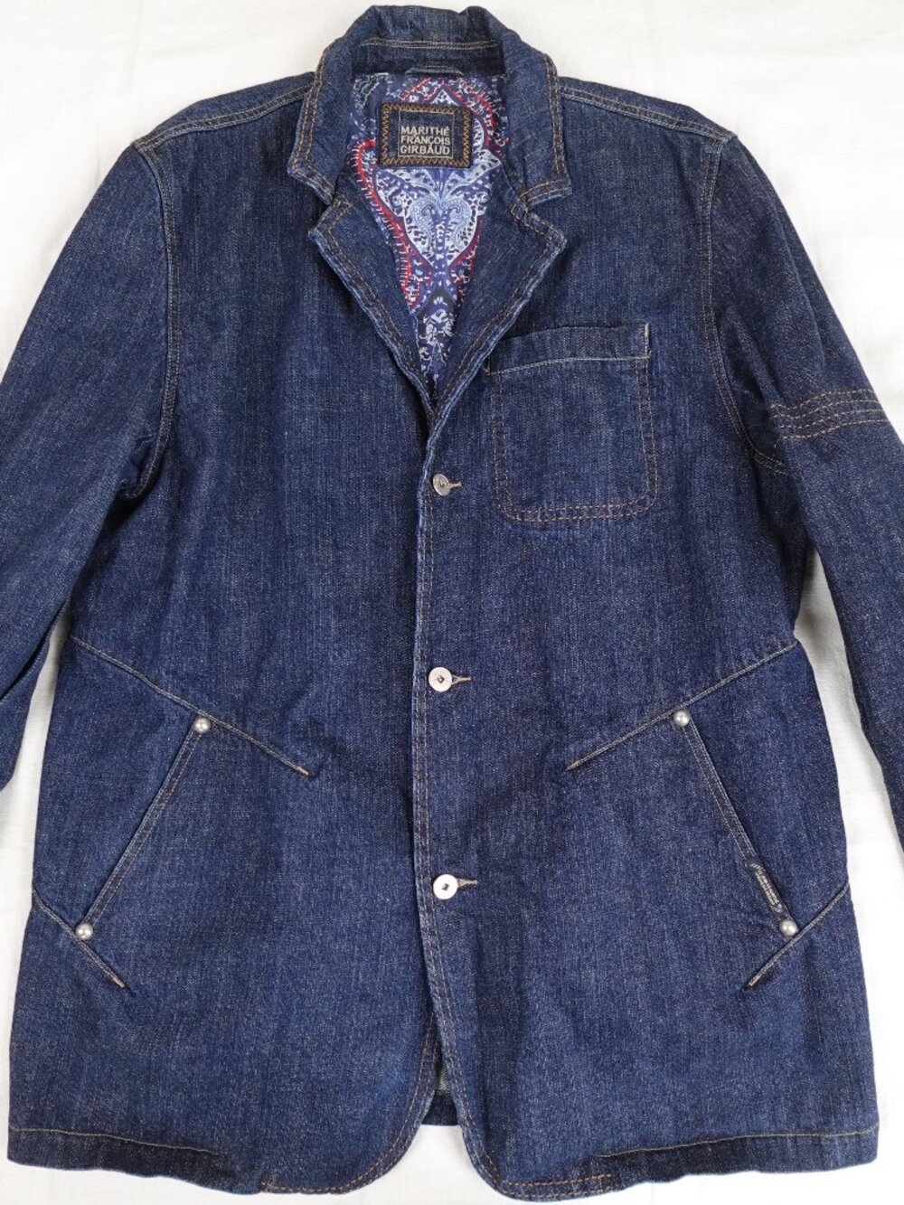 Vintage MARITHE FRANCOIS GIRBAUD Jean Jacket Women's XXL
